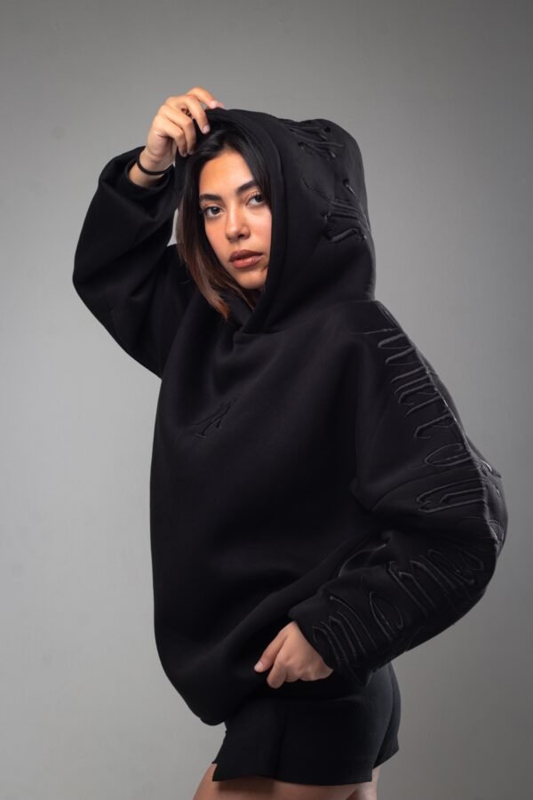 Black signature hoodie - Image 3